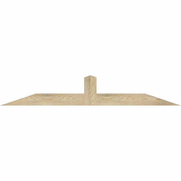 Ekena Millwork Portland Rough Sawn Timber Gable Bracket, Douglas Fir, 60"W x 10"H x 2"D x 4"F, 4/12 Pitch GBW060X10X0204POR00RDF - main